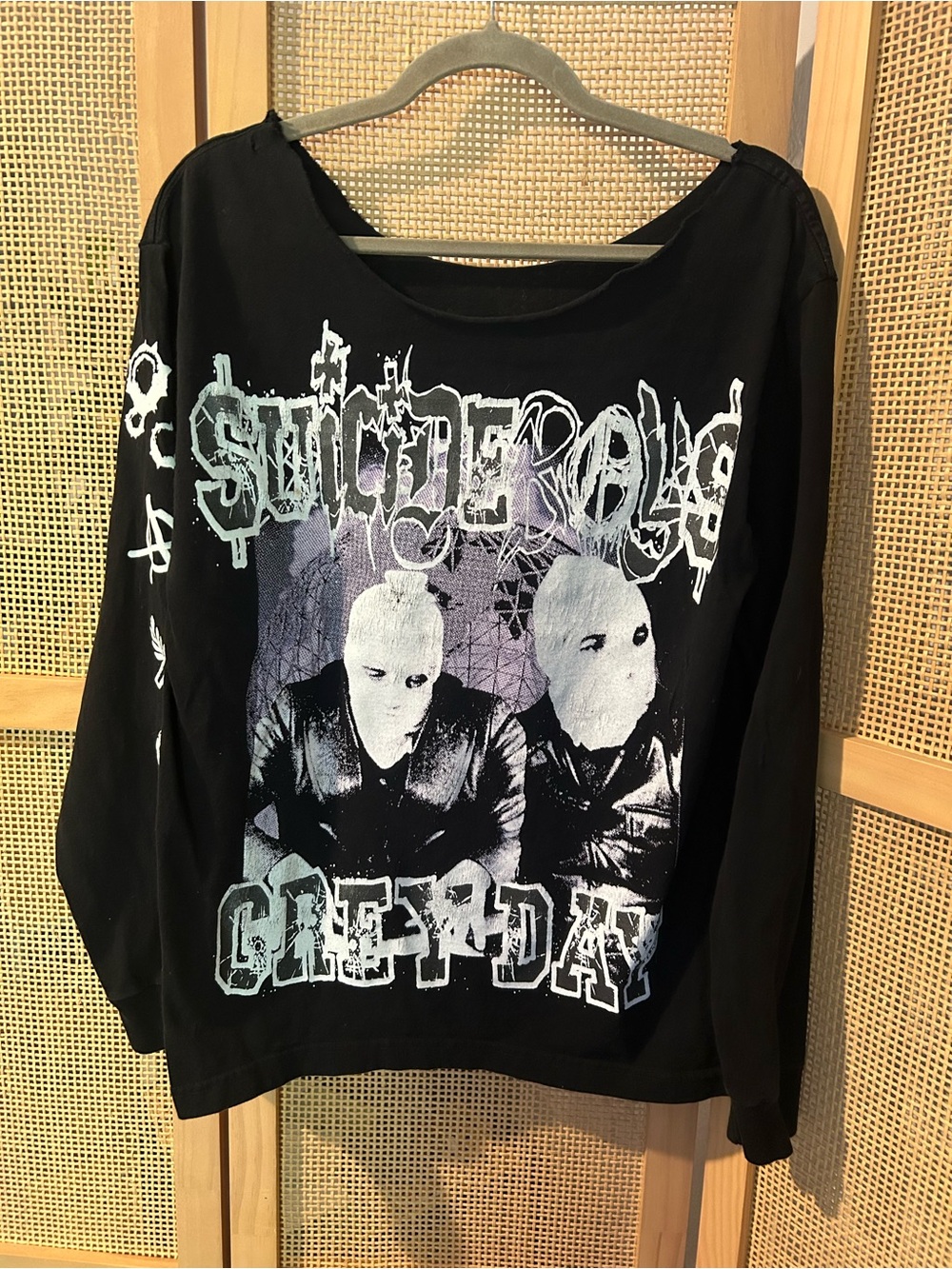 Suicideboys Grey Day Tour Long Sleeve Black Graphic G59 Cut Collar Fits L XL